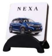4 Coaster and Stand Set for Office Table and Home Decor, Practical Table Accessory Gift for Corporate Gifting, Desk Use and Everyday Serving Convenience